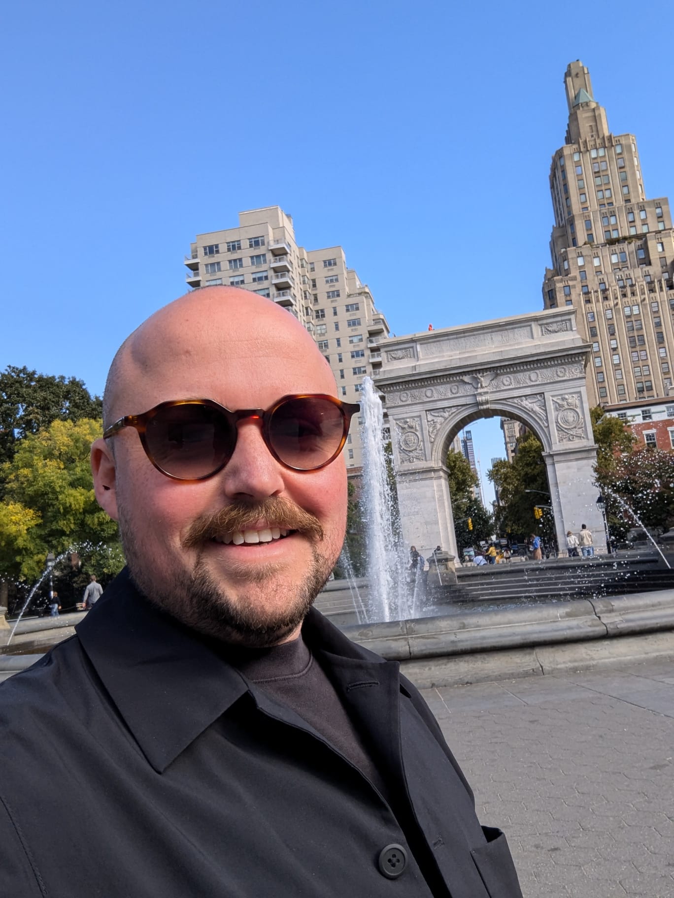 Aidan at a conference in New York